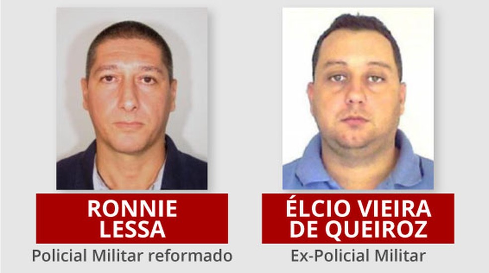 Ronnie Lessa e Élcio de Queiroz, executores do atentado que matou Marielle — Foto: Arte/G1