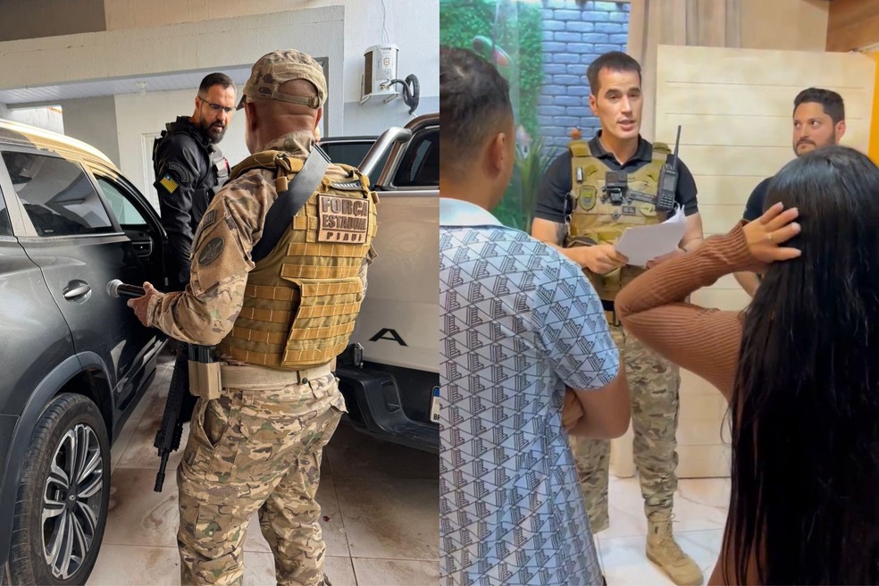 Influenciadores suspeitos de divulgar apostas ilegais são presos em Teresina — Foto: Divulgação/SSP-PI