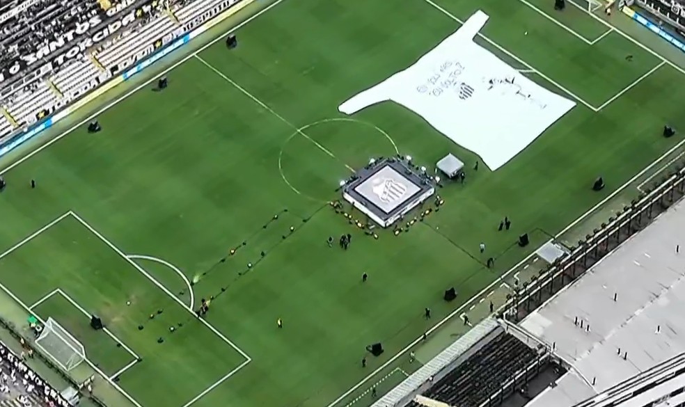 Vila Belmiro — Foto: Reprodução/SporTV