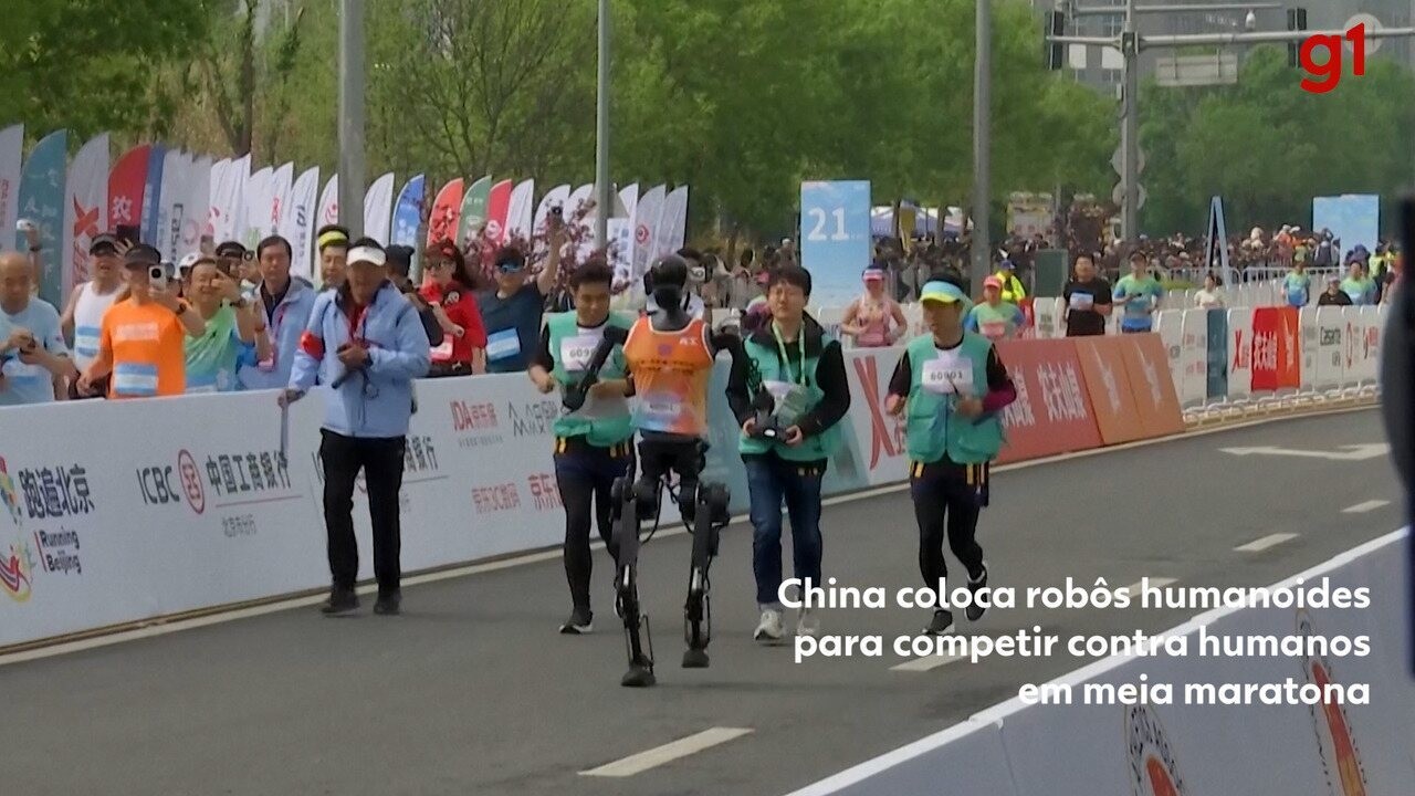 VÍDEO: robôs participam de corrida contra humanos na China