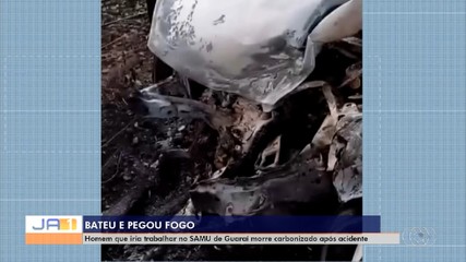 Homem morre carbonizado dentro de carro em acidente