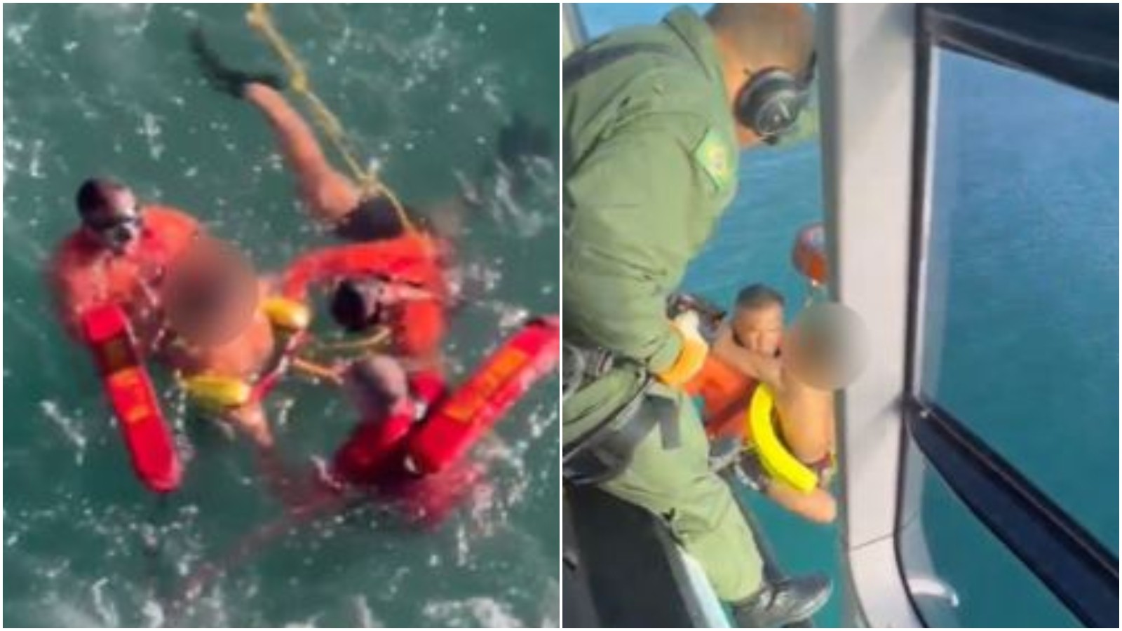 Banhista é resgatado pelos bombeiros com auxílio de aeronave após afogamento em Fortaleza; vídeo