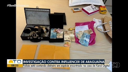 Influenciadora de Araguaína é alvo de operação e tem dinheiro apreendido