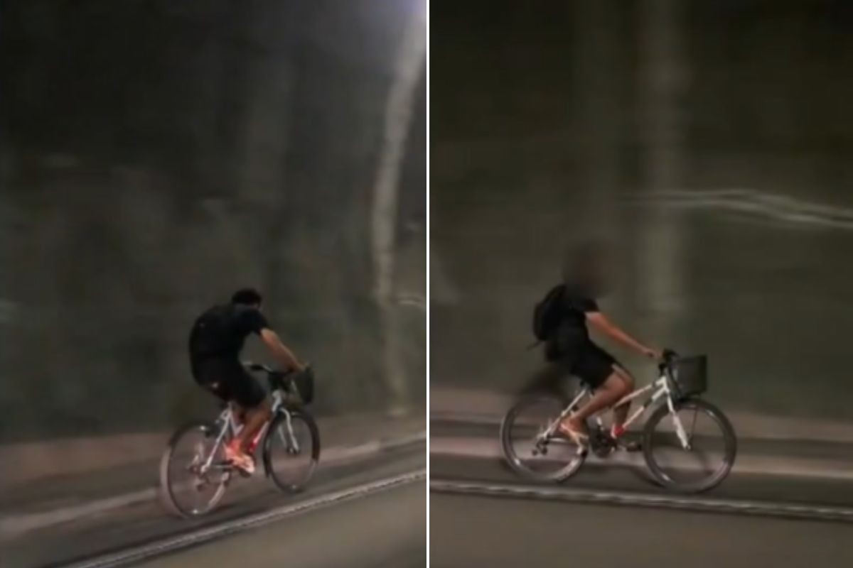 Ciclista é flagrado descendo a Rodovia dos Imigrantes em alta velocidade; VÍDEO