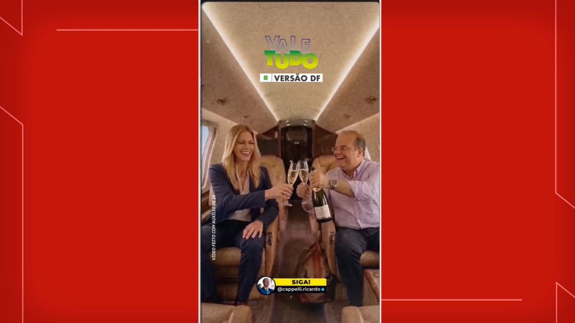 Justiça Eleitoral manda Cappelli tirar das redes sociais vídeo com IA que fazia alusão a Ibaneis e Celina fugindo de avião