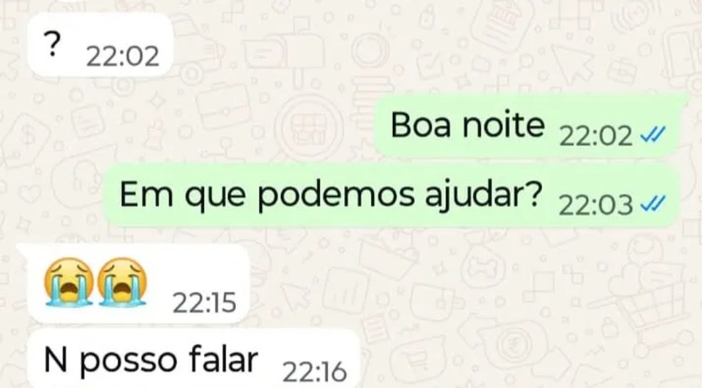 Menino de dez anos pediu ajuda por WhatsApp para a Patrulha Maria da Penha — Foto: Prefeitura de Cabo Frio