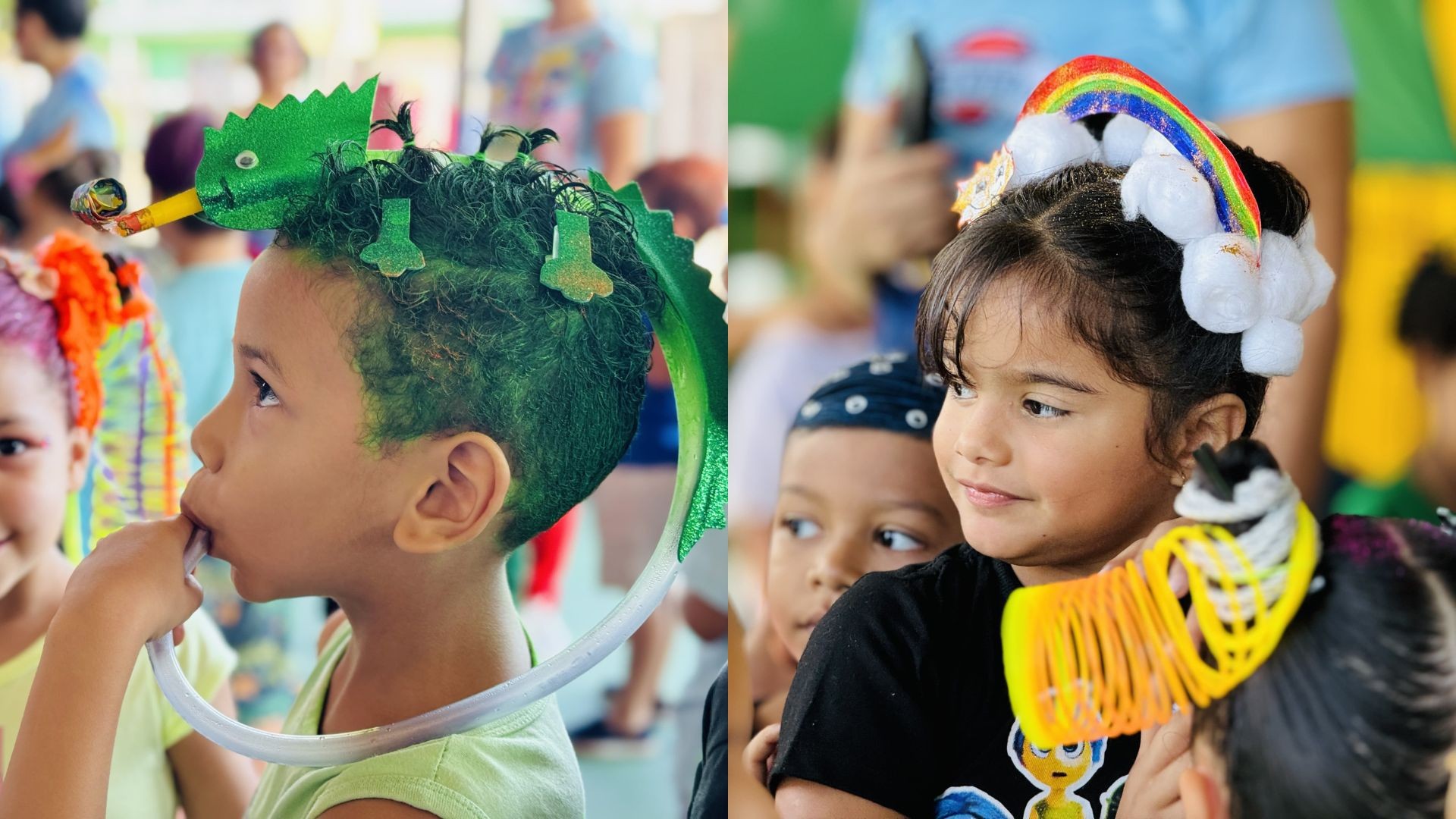 Festa do Cabelo Maluco tem penteados inusitados em escola de Macapá; veja FOTOS