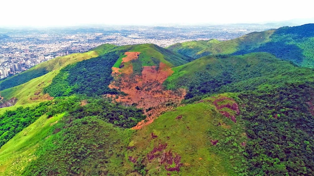 Vulcão de Nova Iguaçu — Foto: Reprodução/TV Globo