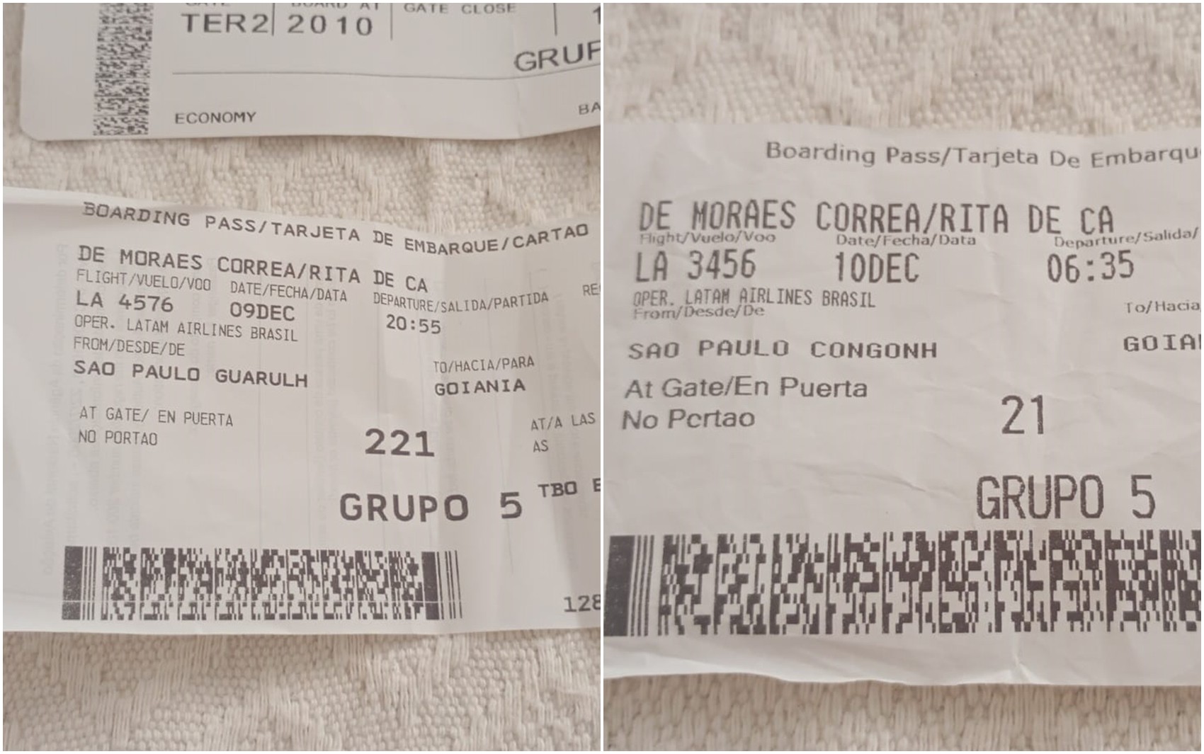 Viagem de avião de São Paulo para Goiás dura 12 horas e moradora de Goiânia desabafa: 'vontade louca de chorar'