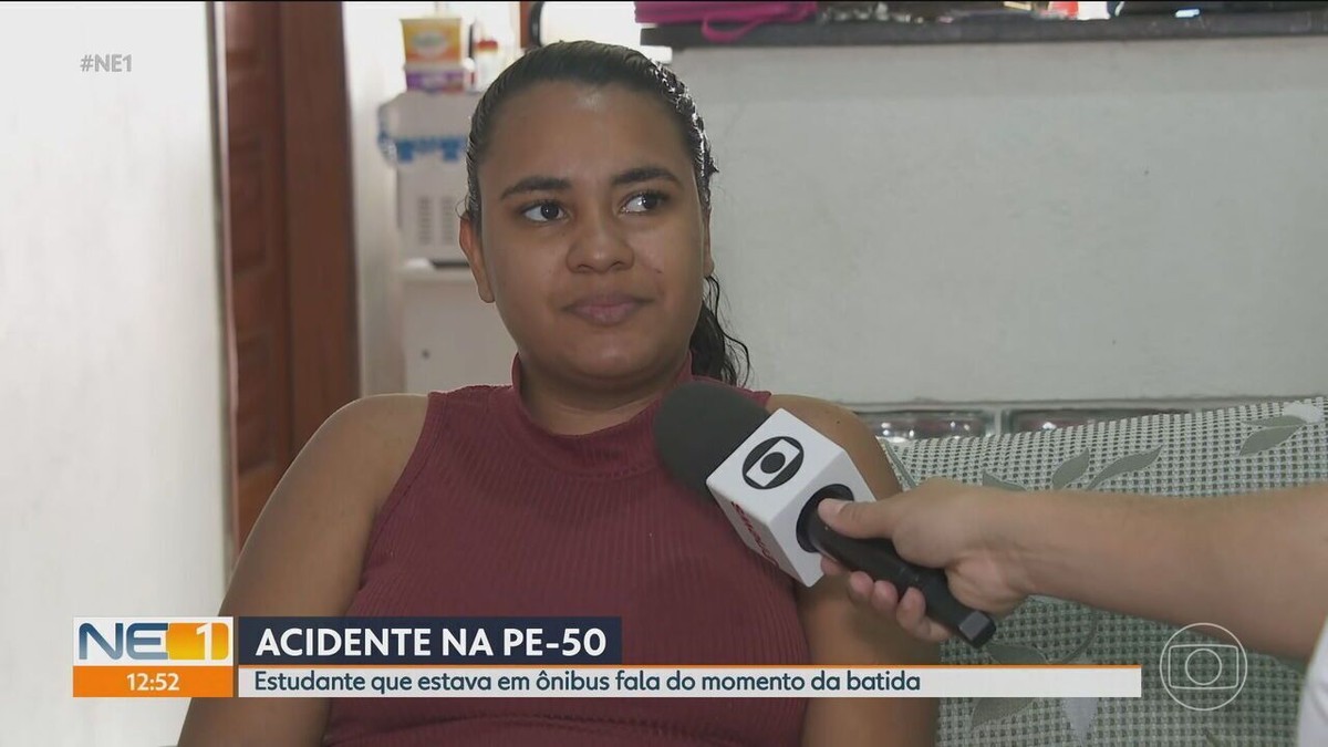 Estudante conta detalhes sobre batida entre caminhão e ônibus que fazia  transporte de universitários.