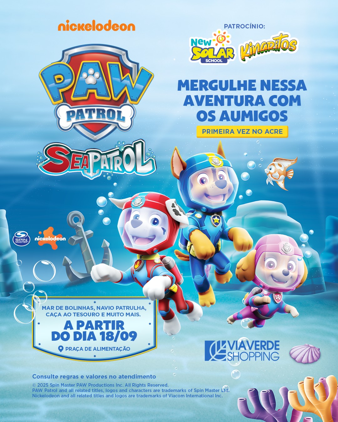 Via Verde Shopping recebe atração inédita da Patrulha Canina Sea Patrol