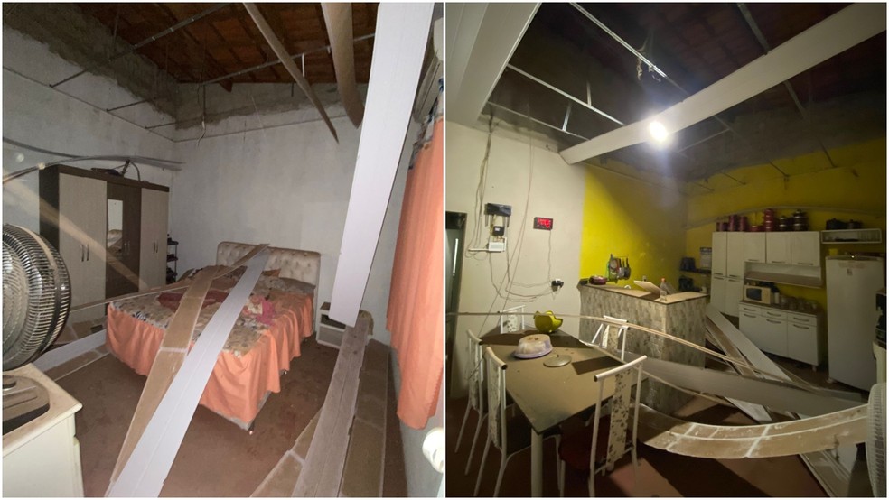 Moradores ficaram com as casas danificadas após explosão em fábrica clandestina de fogos, em Juazeiro do Norte. — Foto: Patrícia Silva/ SVM