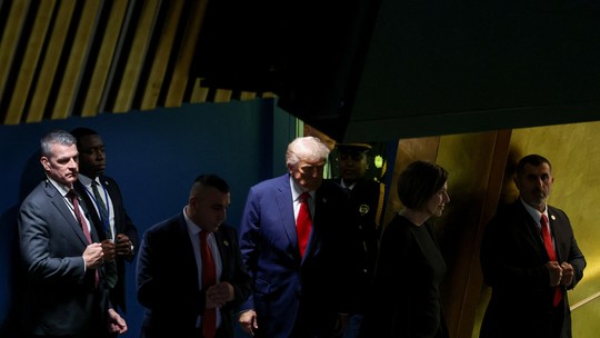 Discurso de Trump na Assembleia Geral da ONU tem alegações falsas sobre conflitos, energias renováveis, mudanças climáticas e imigração; veja - Presidente dos Estados Unidos falou nesta terça-feira (23) em Nova York.