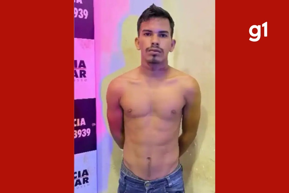 Rairo Andrey Borges Lemos é acusado de matar o próprio filho, Davi Lucca da Silva Lemos, de 2 anos, por ciúmes da mãe da criança, em MT — Foto: Reprodução