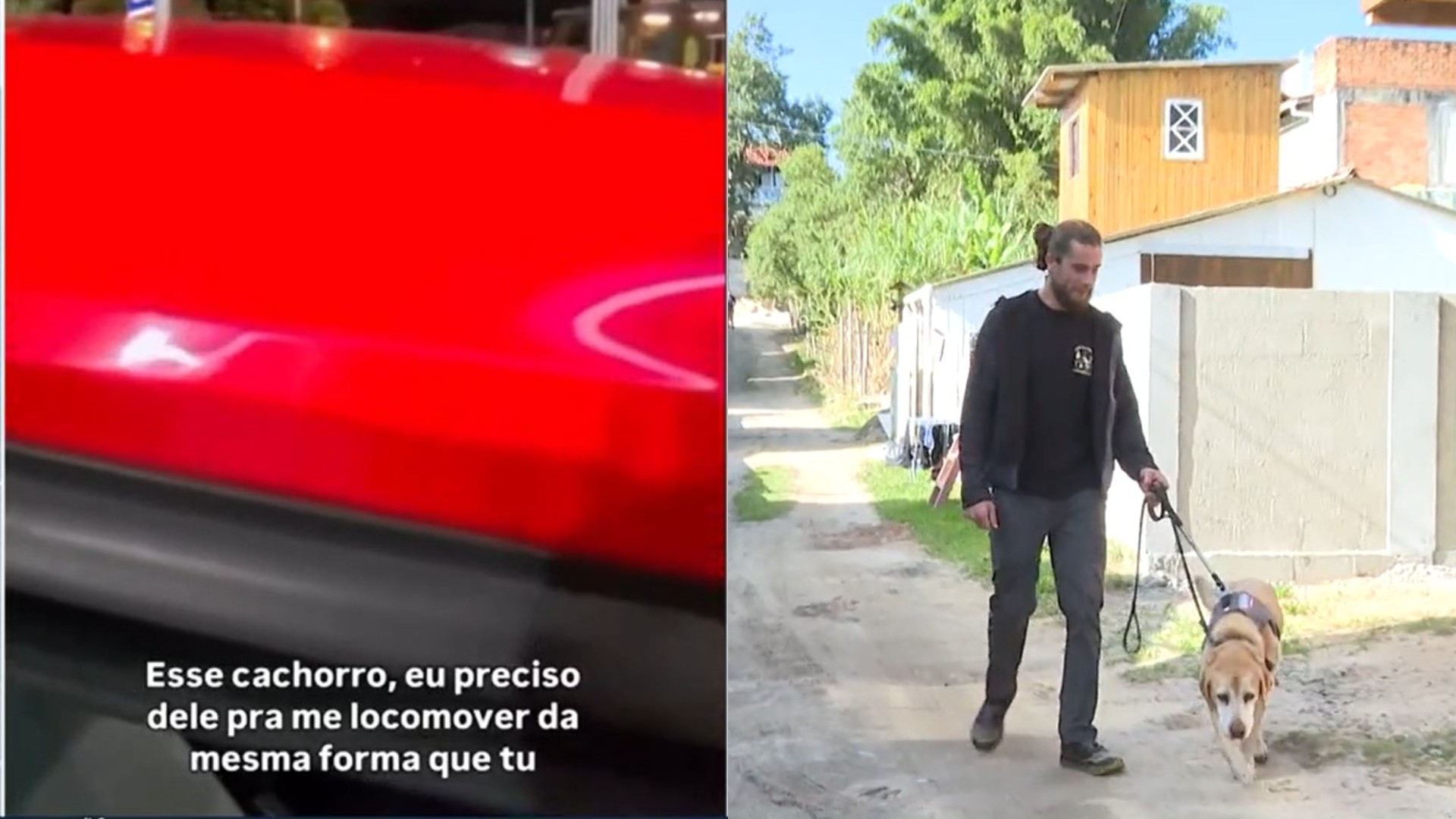 Motorista de app se recusa a levar homem cego com cão-guia em SC para 'não soltar pelo'; VÍDEO