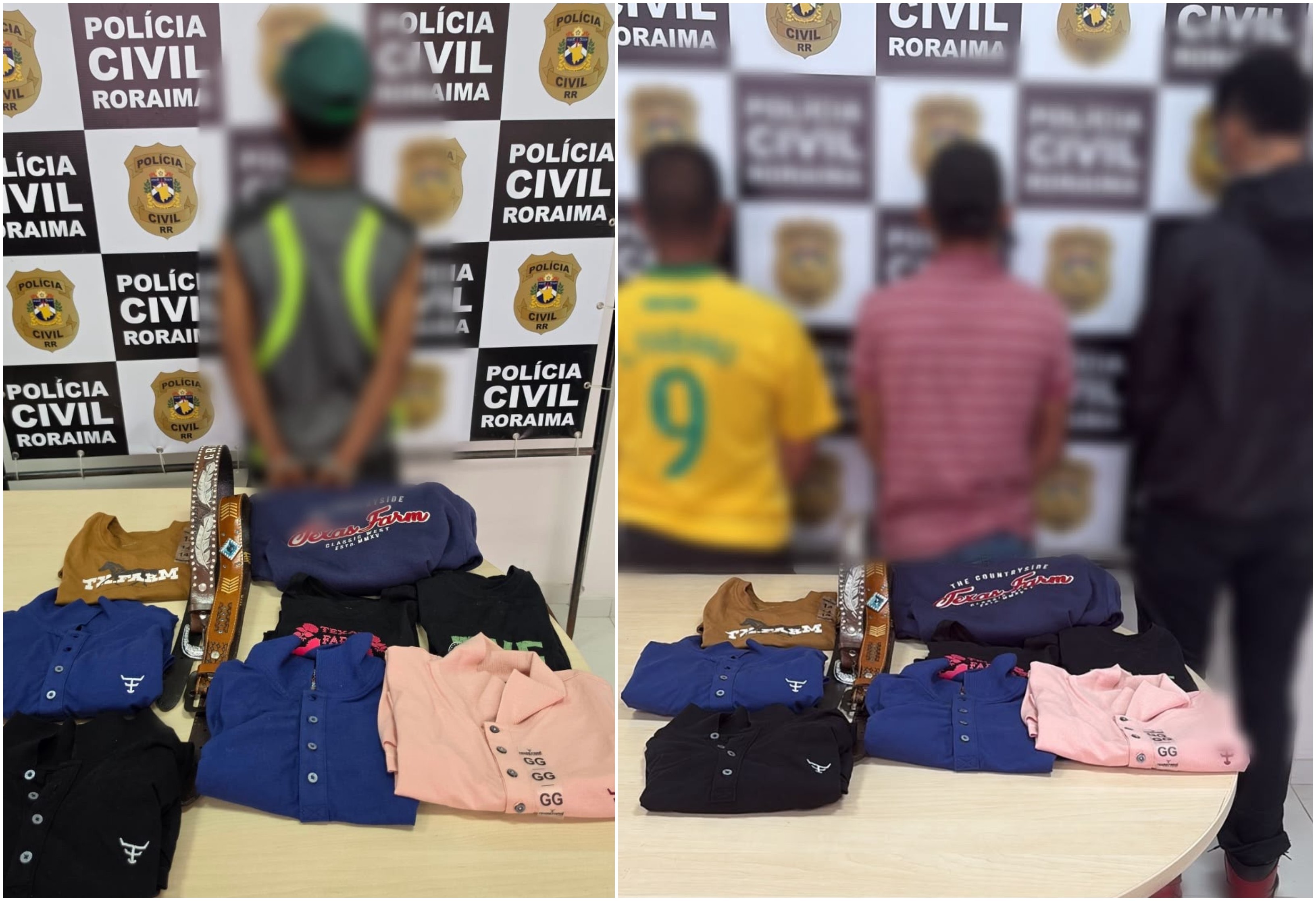 Polícia identifica suspeito de furtar loja e recupera parte das roupas em Boa Vista