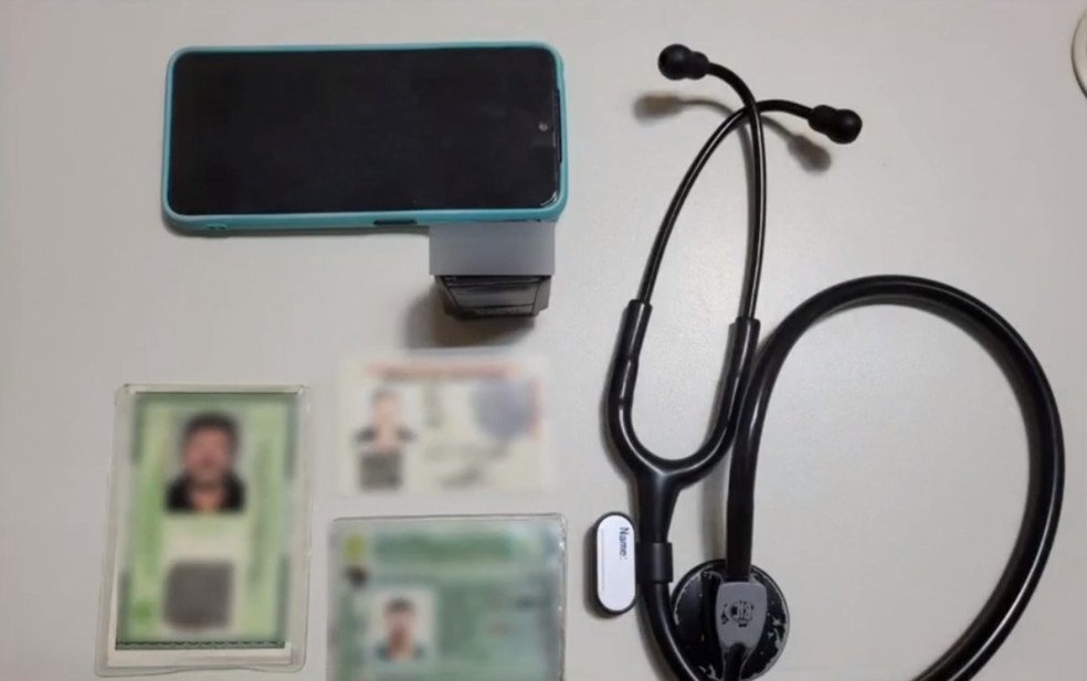 Falso médico é preso no extremo sul da Bahia — Foto: Reprodução/TV Santa Cruz
