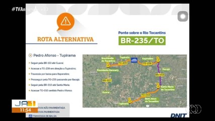 Veja rotas alternativas após restrição para veículos pesados na ponte da BR-235