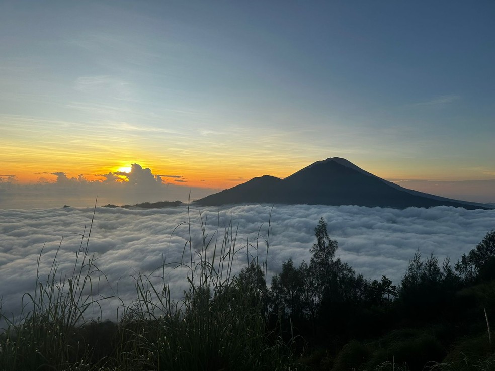 Mount Batur, na Indonésia — Foto: Arquivo pessoal/Willians Francelino