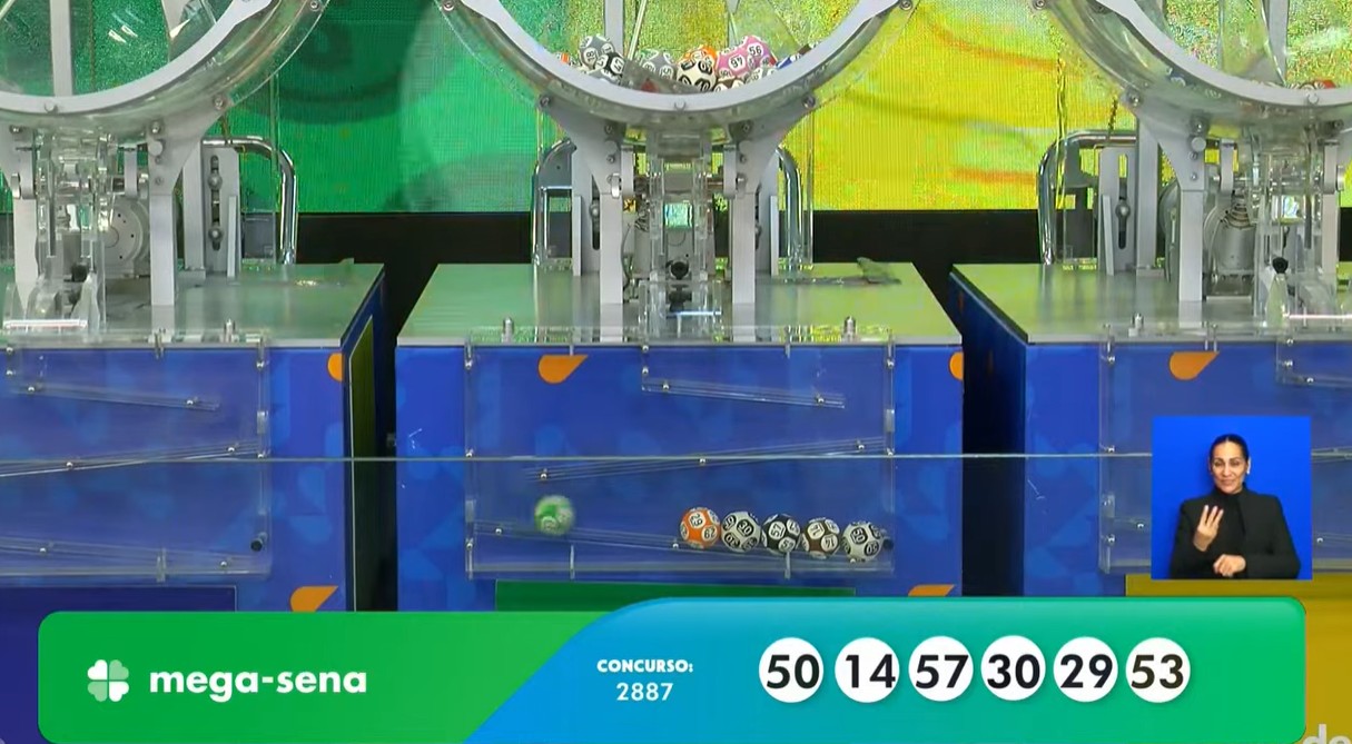 Mega-Sena, concurso 2.887: veja as dezenas sorteadas
