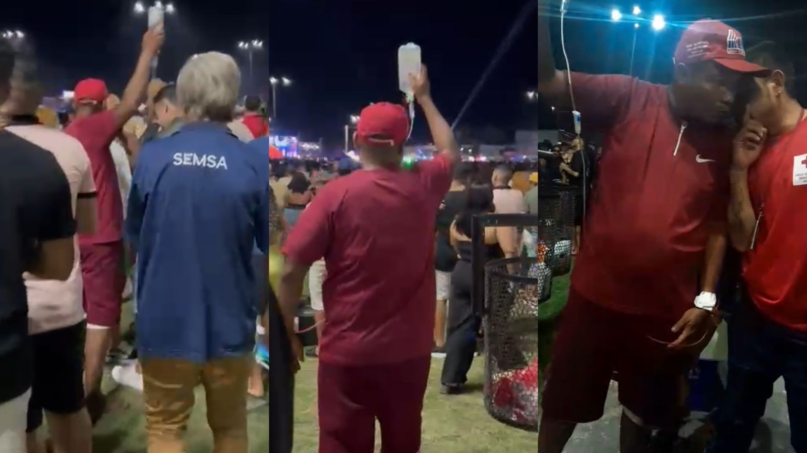 Paciente foge de atendimento e é flagrado tomando soro em festa de aparelhagem no Amapá; VÍDEO 
