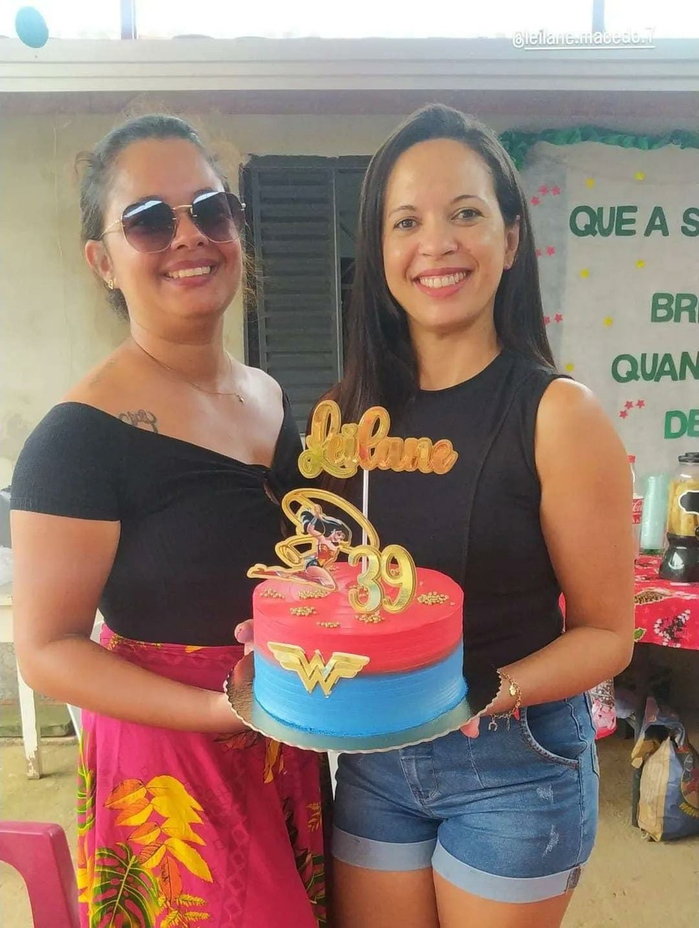 Leilane e Ana Beatriz em uma das ltimas fotos que tiraram juntas  Foto: Arquivo pessoal