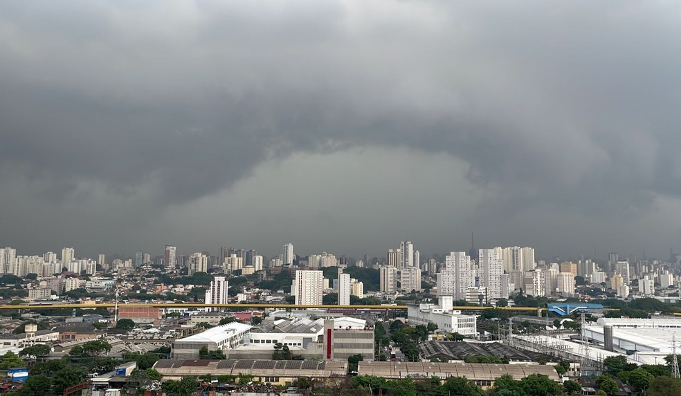 Chuva deixa cidade de SP em estado de atenção para alagamentos neste domingo (28) — Foto: Renata Bitar/g1