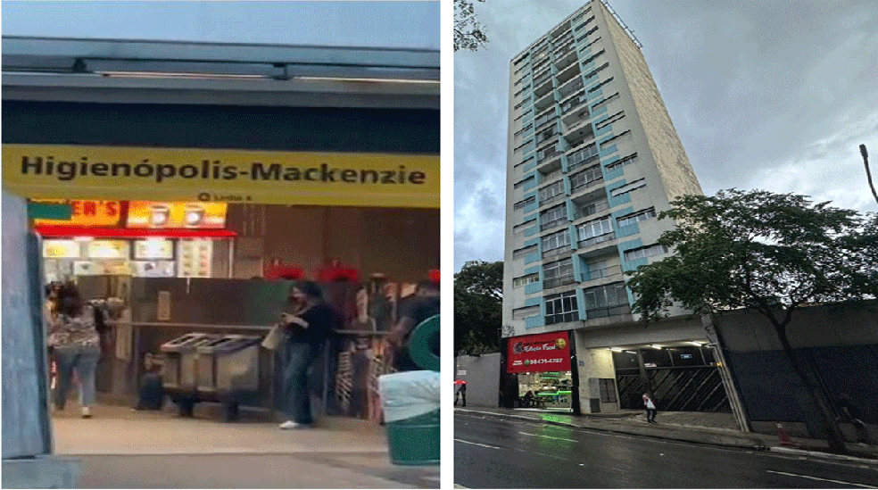 Casal saiu do Metrô Higienópolis-Mackenzie e foi atacado em frente a prédio na Rua Consolação — Foto: Kleber Tomaz/g1