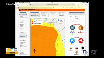 Tocantins tem alerta de chuvas intensas; confira a previsão
