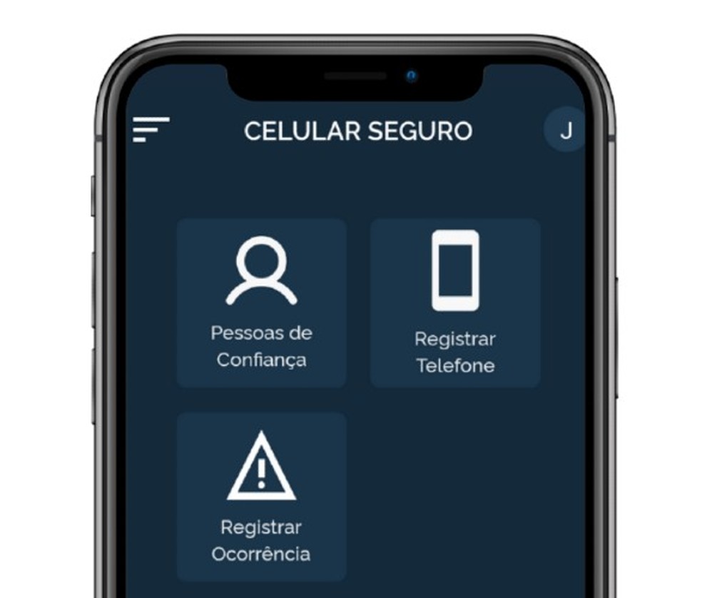 Celular Seguro, aplicativo com o qual governo quer inibir roubos de smartphones — Foto: Reprodução