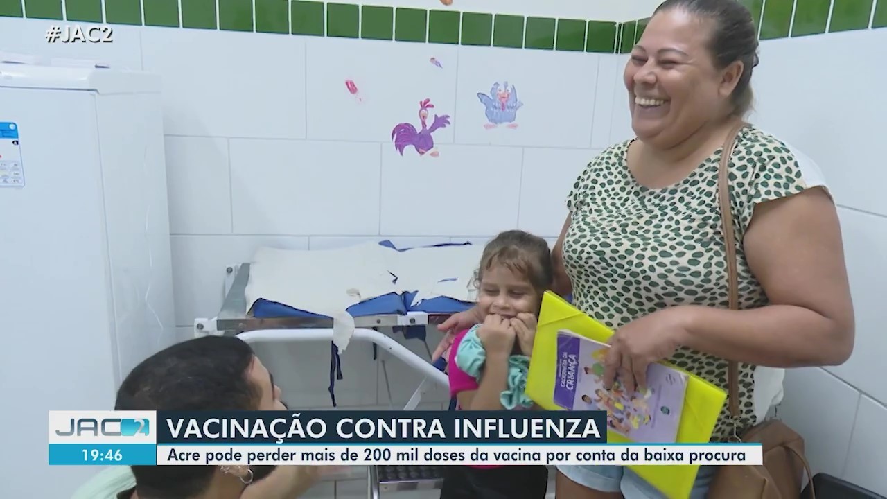 Por conta de baixa procura, mais de 200 mil doses da vacina contra a gripe podem ser perdidas no Acre