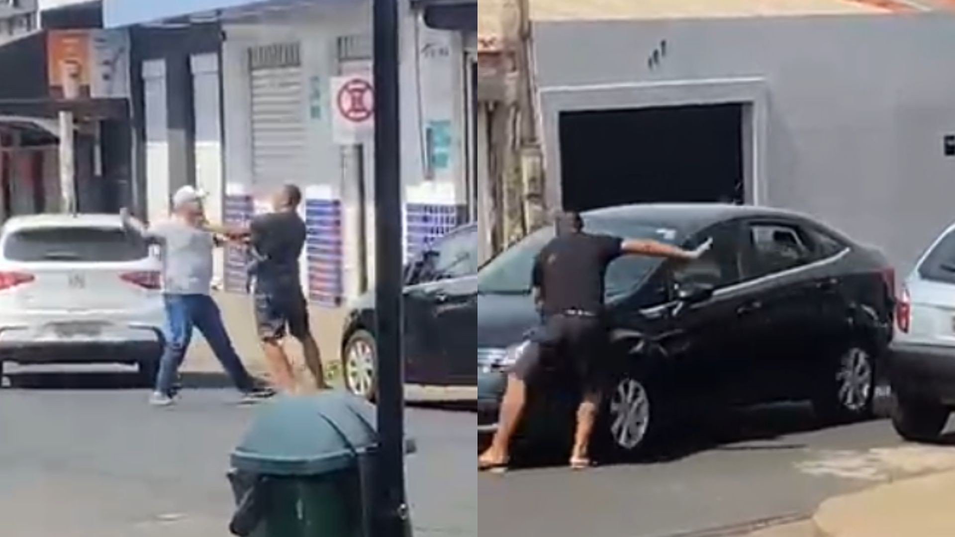 Briga em rua termina em atropelamento em Uberlândia; veja vídeo