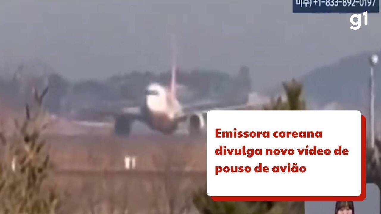 Novo vídeo mostra pouso de avião que explodiu, divulga TV sul-coreana