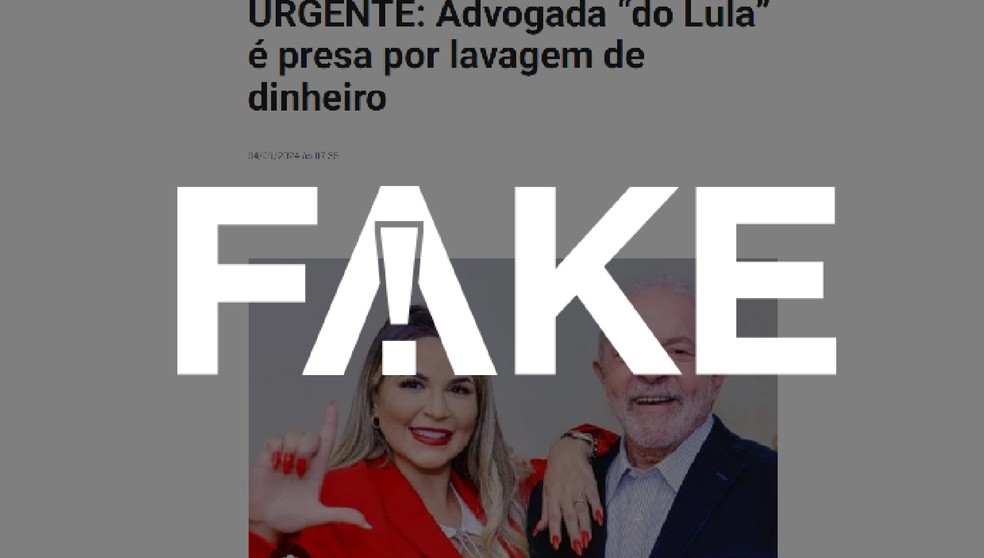 É #FAKE que Deolane Bezerra já foi advogada do presidente Lula — Foto: Montagem g1