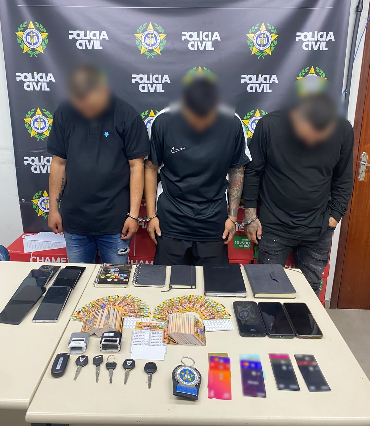 Três colombianos são presos por agiotagem e ameaças em Resende