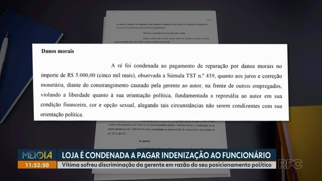 Loja é condenada a indenizar ex-funcionário chamado de 