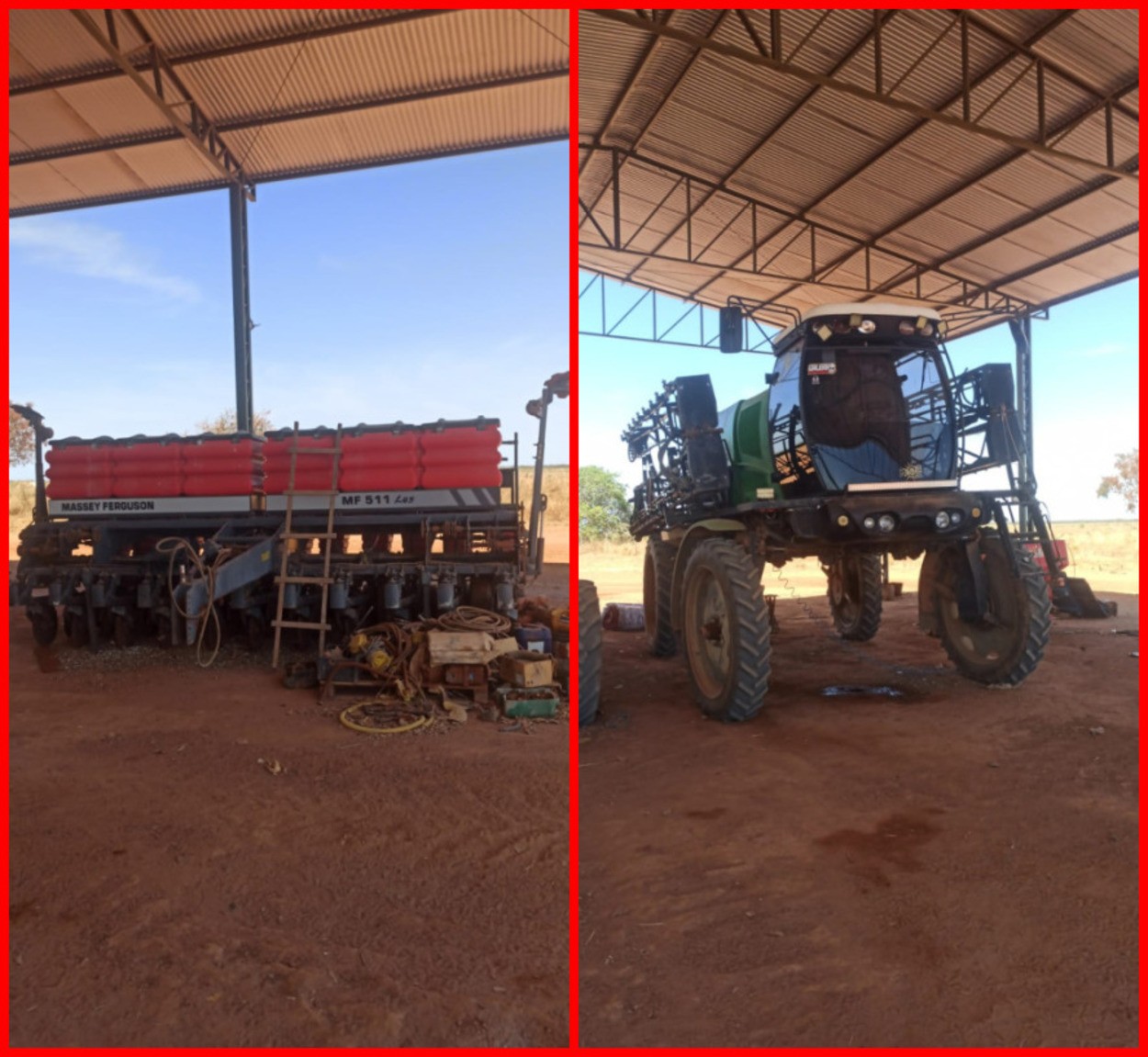 Maquinários, implementos agrícolas e motos clonadas são apreendidos em fazenda no Norte de MG