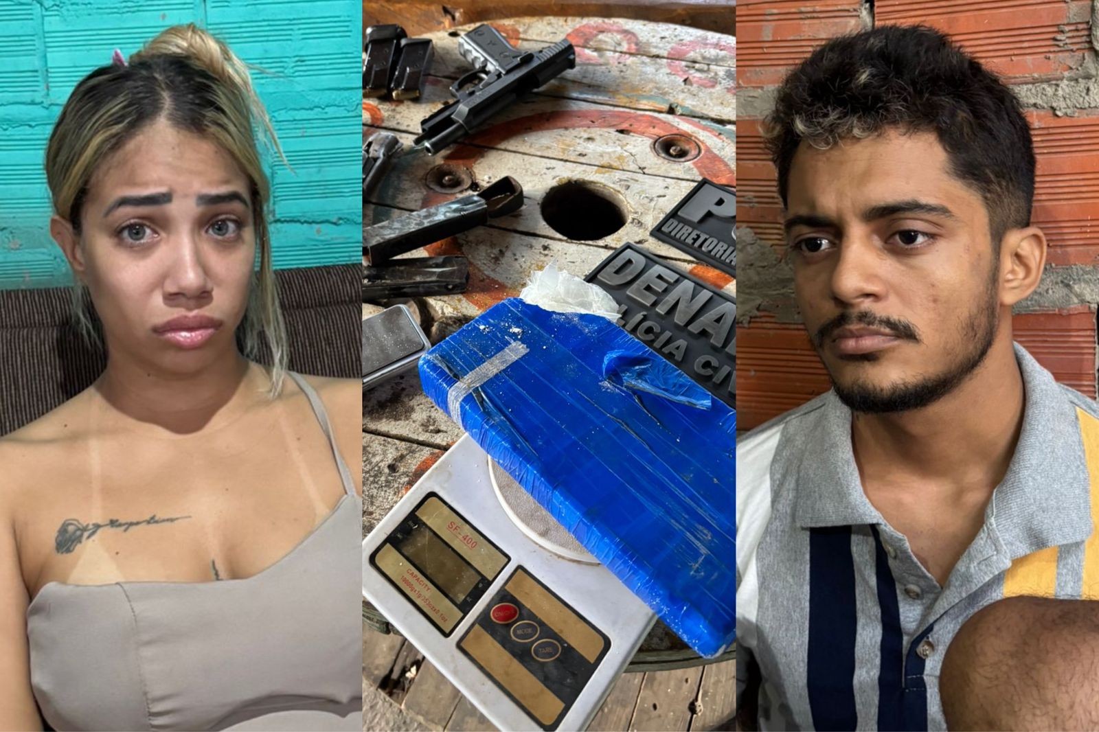 Influenciadora Letícia Ellen e suspeito de homicídio são presos por tráfico de drogas em sítio