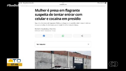 Saiba o que é notícia no portal g1 Tocantins