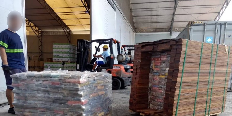 Operação mira tráfico internacional de drogas em containers no Porto de Paranaguá — Foto: Receita Federal