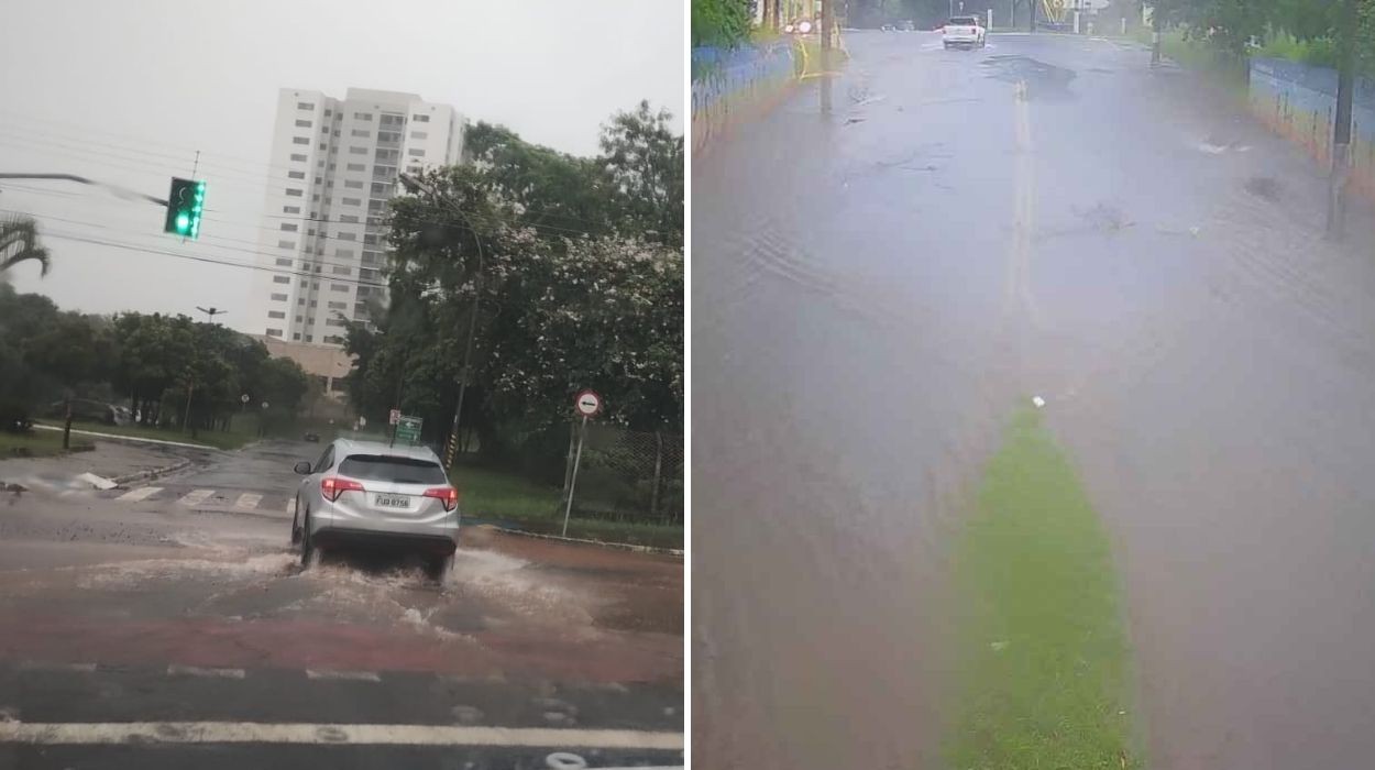 Casal é resgatado de carro ilhado após chuva forte em Rio Claro; Defesa Civil alerta para novos temporais