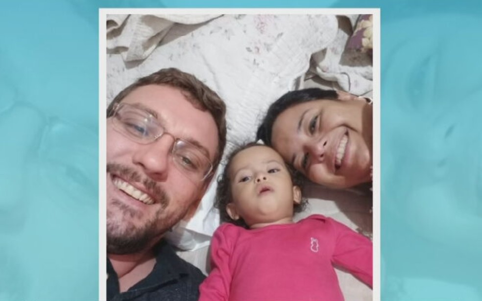 A chegada da tão esperada filha Vitória por Raphael e Marcileni — Foto: Reprodução/TV TEM