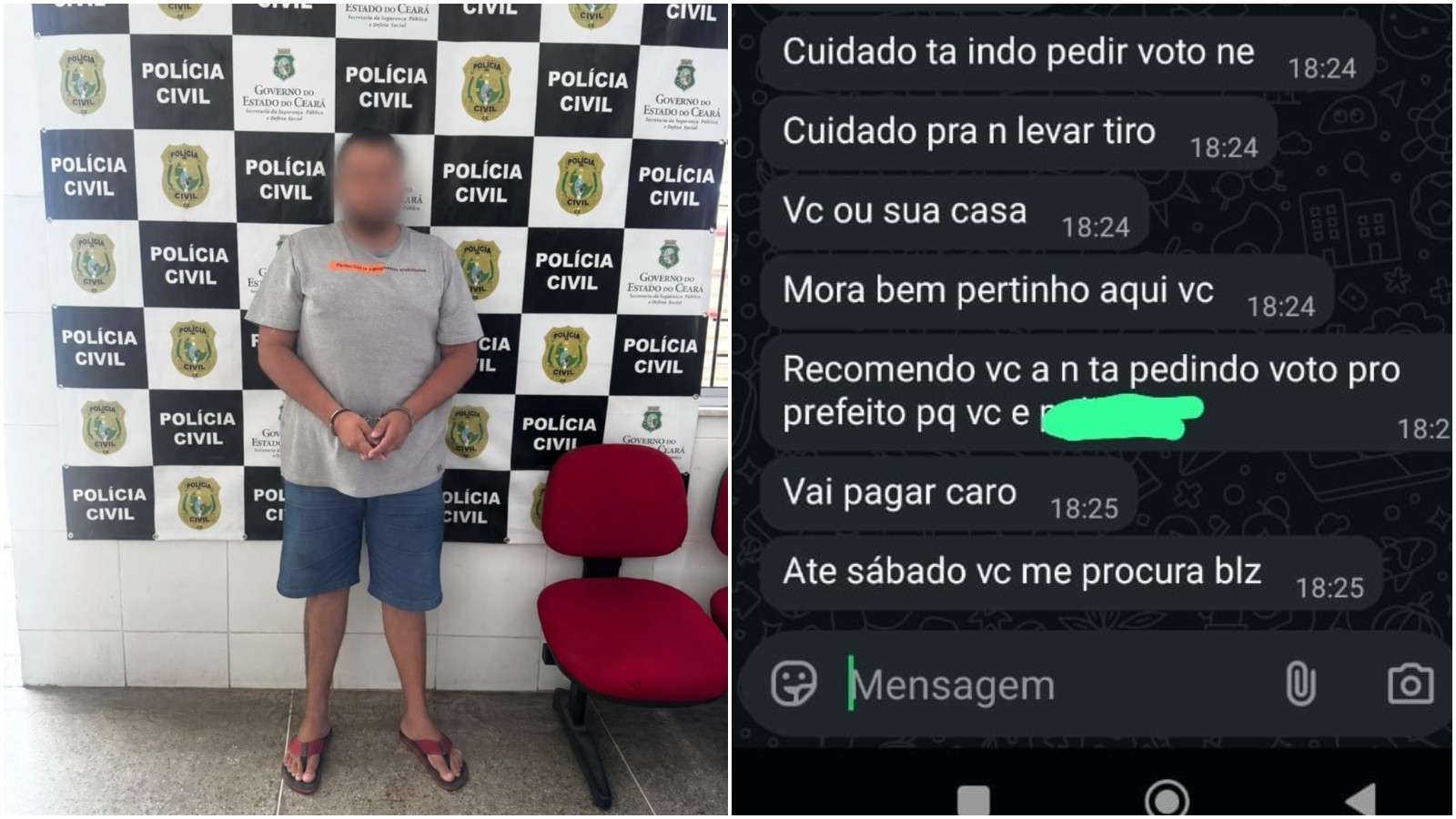 Cidade no Ceará tem extorsões, ameaças e ataques a tiros contra campanha eleitoral atribuídos a facção