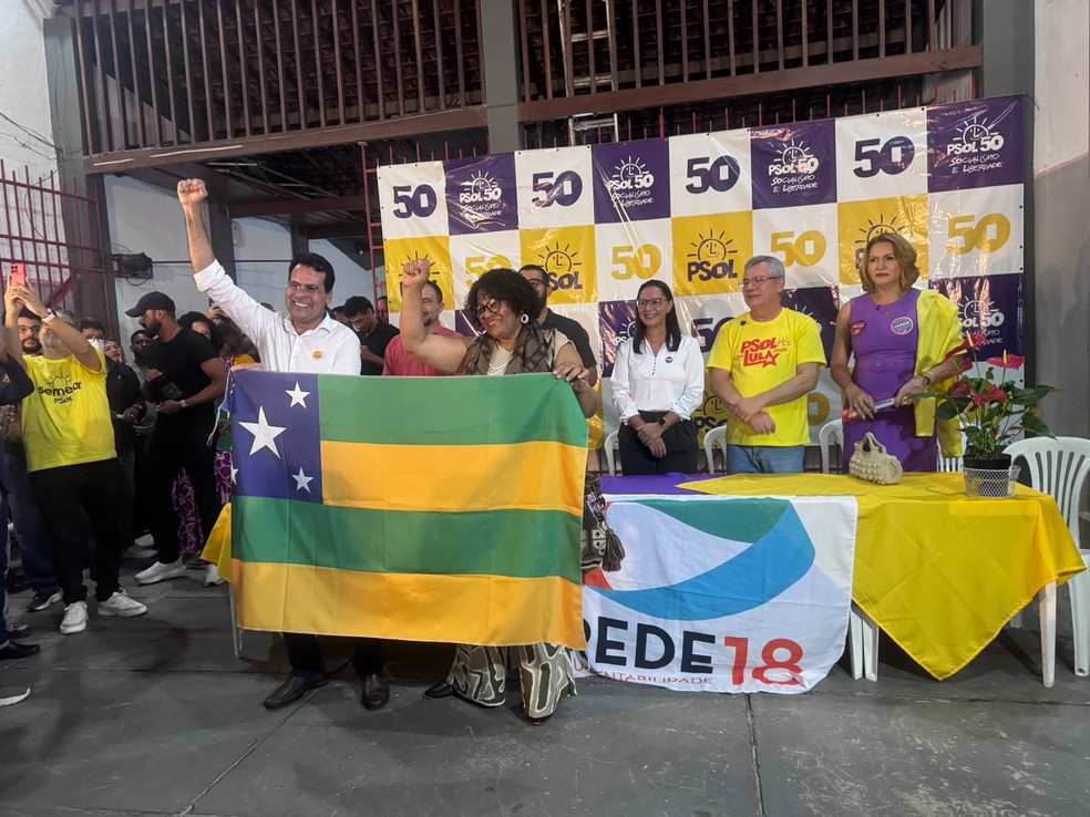 Federação PSOL-Rede lança Dr. Helton Monteiro como candidato ao governo de Sergipe — Foto: Kedma Ferr/TV Sergipe