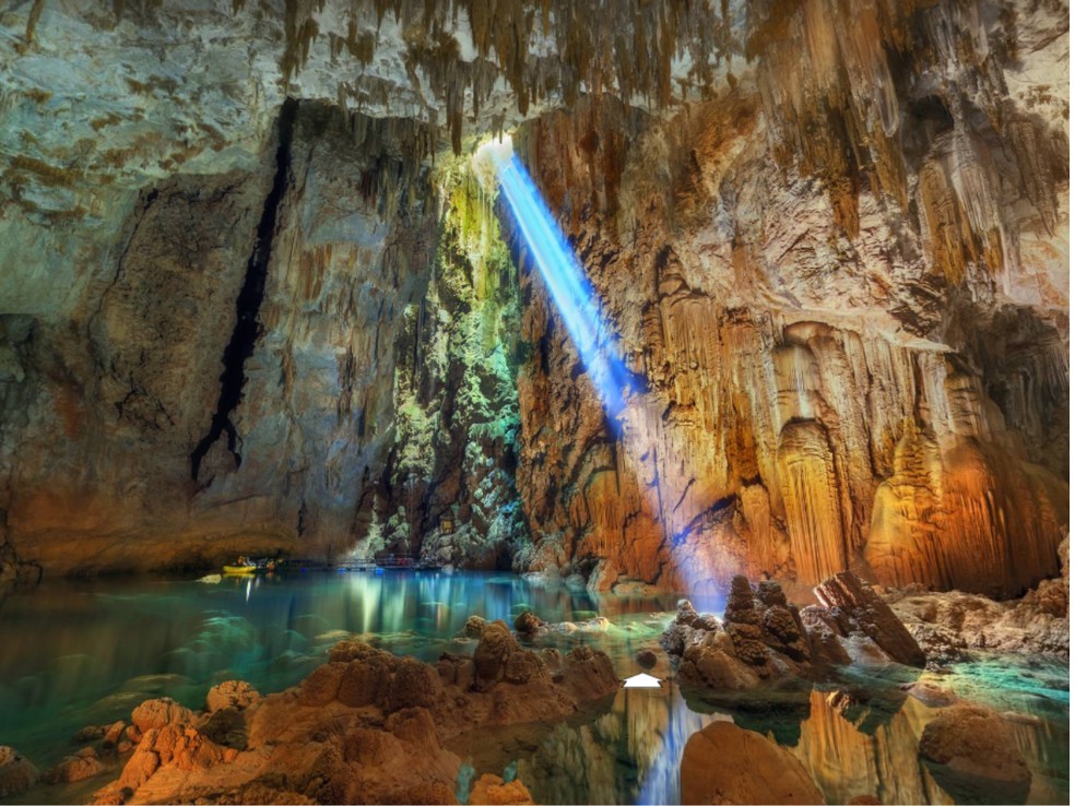 Caverno do Abismo Anhumas em Bonito (MS).  â€” Foto: DivulgaÃ§Ã£o/ReproduÃ§Ã£o
