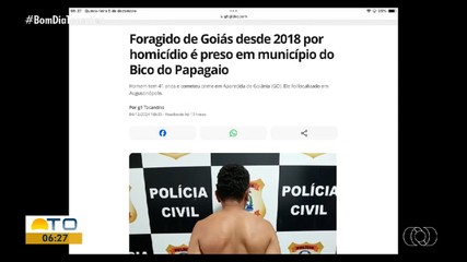 Saiba o que é notícia no portal g1 Tocantins
