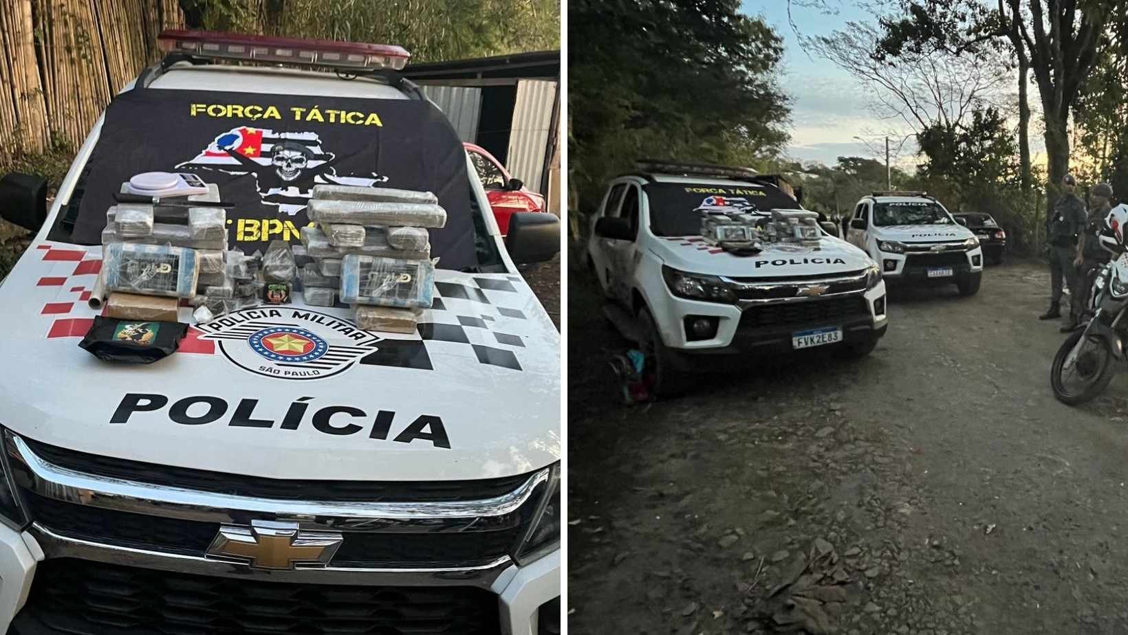 Polícia Militar apreende mais de 23 kg de maconha em garagem abandonada no Banhado, em São José dos Campos