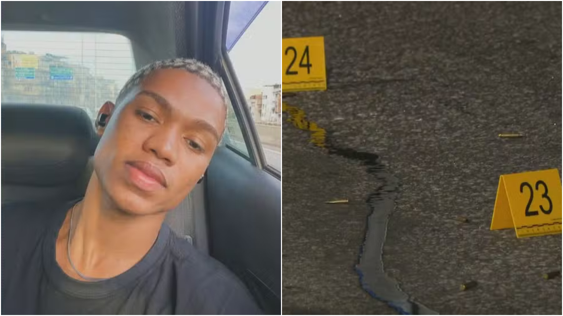 Morte de dançarino: vídeo mostra que carro passa com bandidos atirando em direção a PMs, e tiros acertam ocupantes da moto por trás