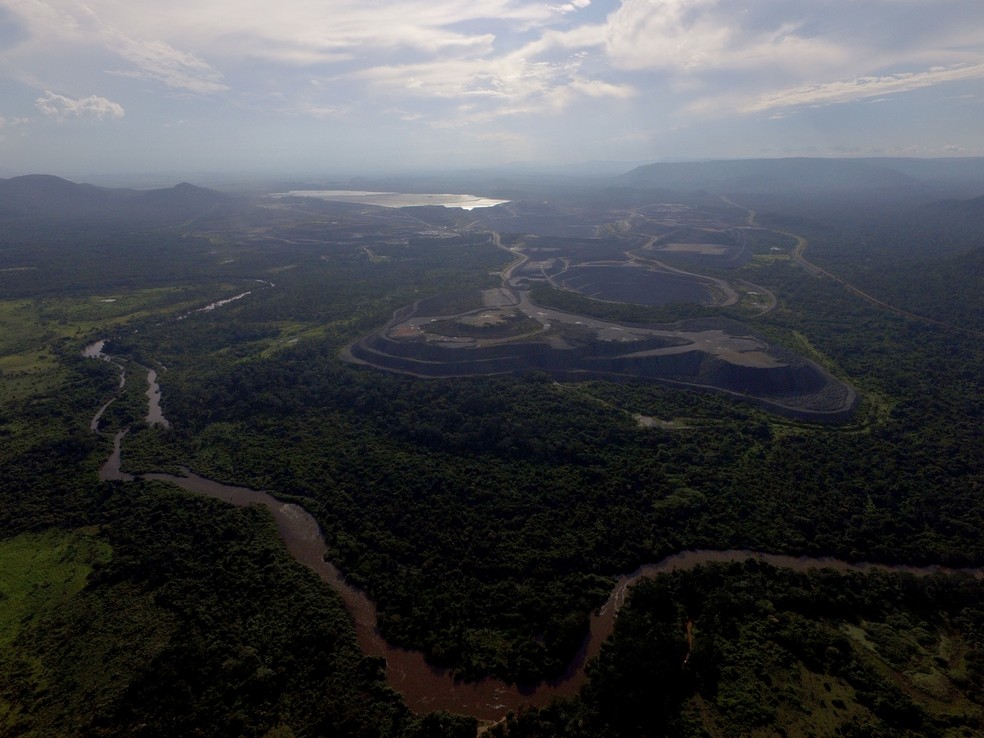Barragens no Pará - vista aérea da Mina do Sossego, no município de Canaã dos Carajás. — Foto: Akira Onuma / O Liberal