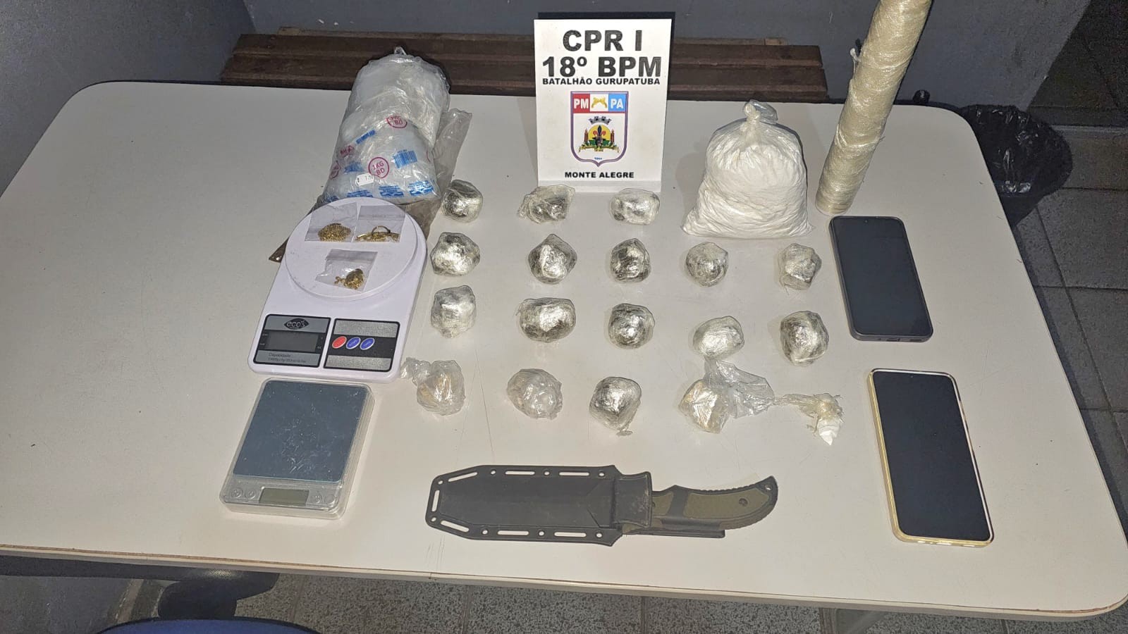 Polícia Militar apreende drogas e recupera joias furtadas em Monte Alegre